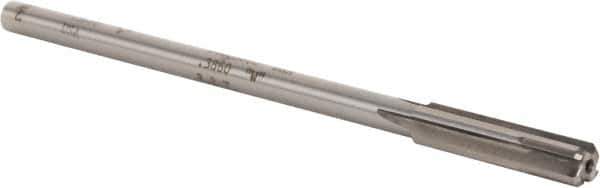 Made in USA - Letter W Carbide-Tipped 4 Flute Chucking Reamer - Straight Flute, 5/16" Straight Shank, 1-3/4" Flute Length, 7" OAL - Eagle Tool & Supply