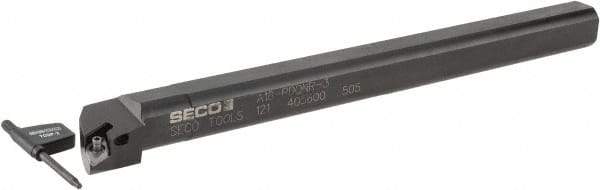Seco - 1.3" Min Bore Diam, 12" OAL, 1" Shank Diam, A-PDQN Indexable Boring Bar - DNMU 332 Insert, Pin Holding Method - Eagle Tool & Supply