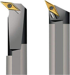 Seco - 1.3" Min Bore Diam, 12" OAL, 1" Shank Diam, A-PVPN Indexable Boring Bar - VNMU 2.531 Insert, Pin Holding Method - Eagle Tool & Supply