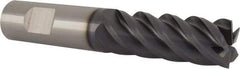 SGS - 5/8", 1-5/8" LOC, 5/8" Shank Diam, 3-1/2" OAL, 5 Flute, Solid Carbide Square End Mill - Single End, AlTiN Finish, Spiral Flute, 45° Helix, Right Hand Cut, Right Hand Flute, Series 55 - Eagle Tool & Supply