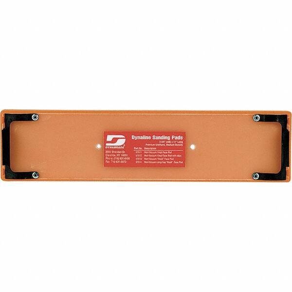 Dynabrade - 11 x 2-3/4" Rectangular Adhesive/PSA Backing Pad - File Board Sander Compatible, Clip Attachment, Nonvacuum Pad, 3/8" Thick, Medium Density - Eagle Tool & Supply
