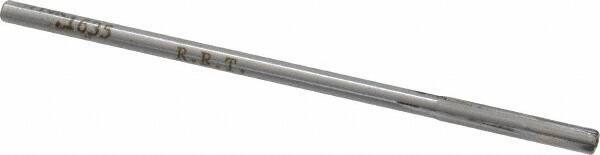 Made in USA - 0.1635" Carbide-Tipped 4 Flute Chucking Reamer - Straight Flute, 0.151" Straight Shank, 1" Flute Length, 4" OAL - Eagle Tool & Supply