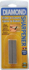 Eze Lap - 3" Long x 1" Wide x 1/4" Thick, Diam ond Sharpening Stone - Flat, 400 Grit, Medium Grade - Eagle Tool & Supply