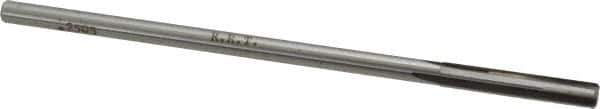 Made in USA - 1/4" Carbide-Tipped 4 Flute Chucking Reamer - Straight Flute, 15/64" Straight Shank, 1-1/2" Flute Length, 6" OAL - Eagle Tool & Supply