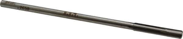 Made in USA - 0.265" Carbide-Tipped 4 Flute Chucking Reamer - Straight Flute, 15/64" Straight Shank, 1-1/2" Flute Length, 6" OAL - Eagle Tool & Supply