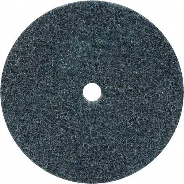 WALTER Surface Technologies - 4-1/2" Fine Grade Aluminum Oxide Deburring Disc - 7/16" Center Hole, Hook & Loop Connection, Blue, 11,000 Max RPM - Eagle Tool & Supply