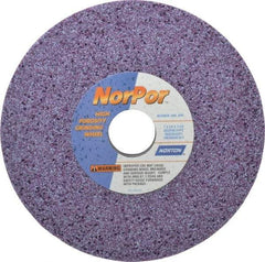 Norton - 7" Diam x 1-1/4" Hole x 1/2" Thick, H Hardness, 46 Grit Surface Grinding Wheel - Ceramic, Type 1, Coarse Grade, 3,600 Max RPM, Vitrified Bond, No Recess - Eagle Tool & Supply