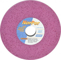 Norton - 7" Diam x 1-1/4" Hole x 1/2" Thick, H Hardness, 60 Grit Surface Grinding Wheel - Aluminum Oxide, Type 1, Medium Grade, 3,600 Max RPM, Vitrified Bond, No Recess - Eagle Tool & Supply