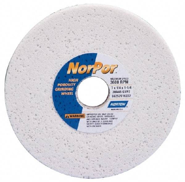 Norton - 14" Diam x 5" Hole x 2" Thick, H Hardness, 46 Grit Surface Grinding Wheel - Aluminum Oxide, Type 5, Coarse Grade, 2,320 Max RPM, Vitrified Bond, One-Side Recess - Eagle Tool & Supply