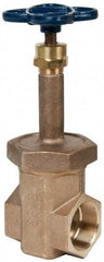 NIBCO - 2" Pipe, Class 300, Threaded Bronze Alloy Solid Wedge Rising Stem Gate Valve - 600 WOG, 300 WSP, Union Bonnet - Eagle Tool & Supply