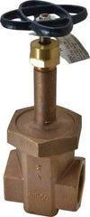 NIBCO - 2" Pipe, Class 300, Threaded Bronze Alloy Solid Wedge Rising Stem Gate Valve with Stainless Steel Trim - 600 WOG, 300 WSP, Union Bonnet - Eagle Tool & Supply