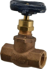 NIBCO - 1/2" Pipe, Threaded Ends, Bronze Integral Globe Valve - Bronze Disc, Screw-In Bonnet, 200 psi WOG, 125 psi WSP, Class 125 - Eagle Tool & Supply