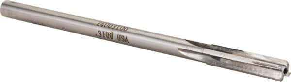 Made in USA - 0.31" Carbide-Tipped 8 Flute Chucking Reamer - Straight Flute, 9/32" Straight Shank, 1-1/2" Flute Length, 6" OAL - Eagle Tool & Supply