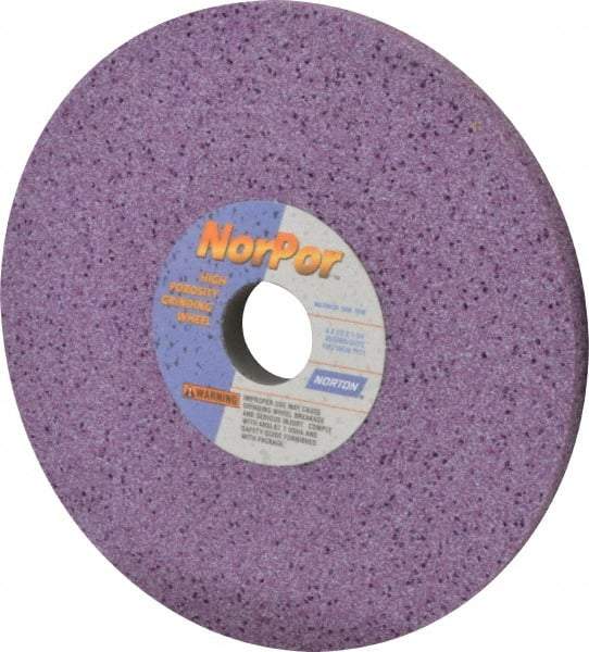 Norton - 8" Diam x 1-1/4" Hole x 1/2" Thick, G Hardness, 60 Grit Surface Grinding Wheel - Ceramic, Type 1, Medium Grade, 3,600 Max RPM, Vitrified Bond, No Recess - Eagle Tool & Supply