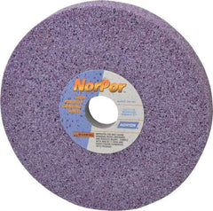 Norton - 8" Diam x 1-1/4" Hole x 1" Thick, H Hardness, 46 Grit Surface Grinding Wheel - Ceramic, Type 5, Coarse Grade, 3,600 Max RPM, Vitrified Bond, One-Side Recess - Eagle Tool & Supply