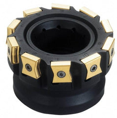 Iscar - 8 Inserts, 4" Cut Diam, 1-1/2" Arbor Diam, 0.551" Max Depth of Cut, Indexable Square-Shoulder Face Mill - 0/90° Lead Angle, 2" High, LN.. 1506... Insert Compatibility, Series F90LN - Eagle Tool & Supply