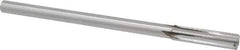 Made in USA - 0.425" Carbide-Tipped 4 Flute Chucking Reamer - Straight Flute, 3/8" Straight Shank, 1-3/4" Flute Length, 7" OAL - Eagle Tool & Supply