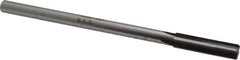 Made in USA - 0.432" Carbide-Tipped 4 Flute Chucking Reamer - Straight Flute, 3/8" Straight Shank, 1-3/4" Flute Length, 7" OAL - Eagle Tool & Supply