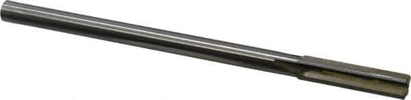 Made in USA - 0.434" Carbide-Tipped 4 Flute Chucking Reamer - Straight Flute, 3/8" Straight Shank, 1-3/4" Flute Length, 7" OAL - Eagle Tool & Supply