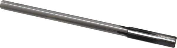Made in USA - 0.436" Carbide-Tipped 4 Flute Chucking Reamer - Straight Flute, 3/8" Straight Shank, 1-3/4" Flute Length, 7" OAL - Eagle Tool & Supply