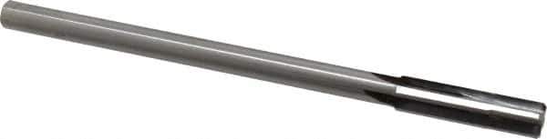 Made in USA - 0.442" Carbide-Tipped 4 Flute Chucking Reamer - Straight Flute, 3/8" Straight Shank, 1-3/4" Flute Length, 7" OAL - Eagle Tool & Supply