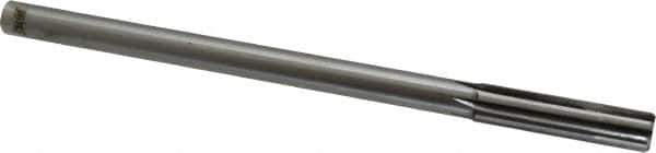 Made in USA - 0.479" Carbide-Tipped 6 Flute Chucking Reamer - Straight Flute, 7/16" Straight Shank, 2" Flute Length, 8" OAL - Eagle Tool & Supply