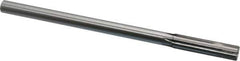 Made in USA - 0.48" Carbide-Tipped 6 Flute Chucking Reamer - Straight Flute, 7/16" Straight Shank, 2" Flute Length, 8" OAL - Eagle Tool & Supply