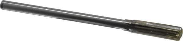 Made in USA - 0.495" Carbide-Tipped 6 Flute Chucking Reamer - Straight Flute, 7/16" Straight Shank, 2" Flute Length, 8" OAL - Eagle Tool & Supply