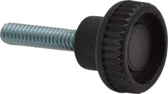 Gibraltar - 1/4-20 Knurled Shoulder Steel Thumb Screw - 1.82" OAL, 0.37" Head Height, Zinc-Plated Finish - Eagle Tool & Supply