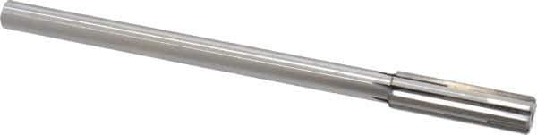 Made in USA - 0.551" Carbide-Tipped 6 Flute Chucking Reamer - Straight Flute, 7/16" Straight Shank, 2" Flute Length, 8" OAL - Eagle Tool & Supply