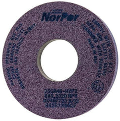 Norton - 14" Diam x 5" Hole x 2" Thick, H Hardness, 46 Grit Surface Grinding Wheel - Ceramic, Type 5, Coarse Grade, 2,320 Max RPM, Vitrified Bond, One-Side Recess - Eagle Tool & Supply