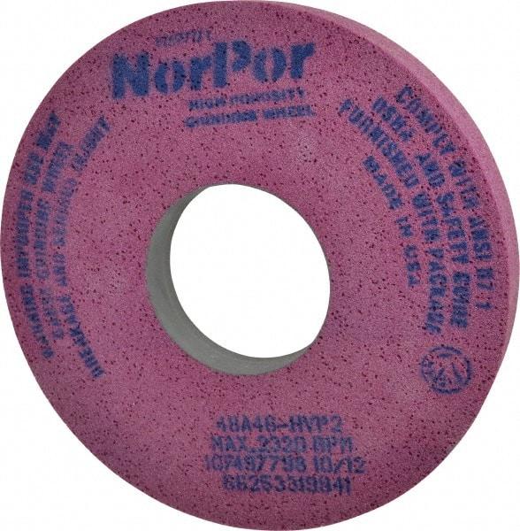 Norton - 14" Diam x 5" Hole x 2" Thick, H Hardness, 46 Grit Surface Grinding Wheel - Aluminum Oxide, Type 5, Coarse Grade, 2,320 Max RPM, Vitrified Bond, One-Side Recess - Eagle Tool & Supply