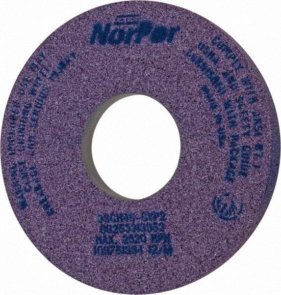 Norton - 14" Diam x 5" Hole x 1-1/2" Thick, G Hardness, 46 Grit Surface Grinding Wheel - Ceramic, Type 5, Coarse Grade, 2,320 Max RPM, Vitrified Bond, One-Side Recess - Eagle Tool & Supply