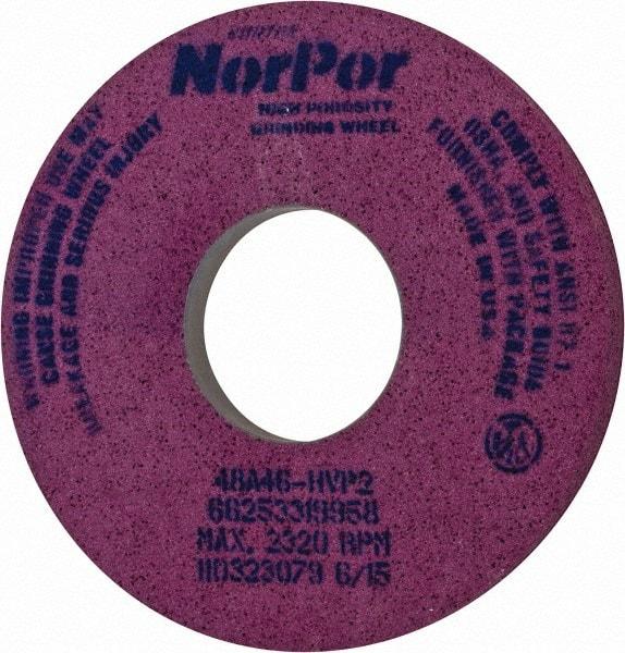 Norton - 14" Diam x 5" Hole x 1-1/2" Thick, H Hardness, 46 Grit Surface Grinding Wheel - Aluminum Oxide, Type 5, Coarse Grade, 2,320 Max RPM, Vitrified Bond, One-Side Recess - Eagle Tool & Supply
