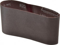 Norton - 3-1/2" Wide x 15-1/2" OAL, 180 Grit, Aluminum Oxide Abrasive Belt - Aluminum Oxide, Very Fine, Coated, Series R228 - Eagle Tool & Supply