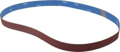 Norton - 1" Wide x 42" OAL, 100 Grit, Ceramic Abrasive Belt - Ceramic, Fine, Coated, Y Weighted Cloth Backing, Series R981 - Eagle Tool & Supply