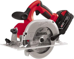 Milwaukee Tool - 28 Volt, 6-1/2" Blade, Cordless Circular Saw - 4,200 RPM, 2 Lithium-Ion Batteries Included - Eagle Tool & Supply