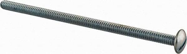 Value Collection - #10-24 UNC, 4" Length Under Head Slotted Drive Machine Screw - Truss Head, Grade 2 Steel, Zinc-Plated Finish, Without Washer - Eagle Tool & Supply