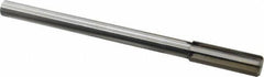 Made in USA - 0.71" Carbide-Tipped 6 Flute Chucking Reamer - Straight Flute, 9/16" Straight Shank, 2-1/4" Flute Length, 9" OAL - Eagle Tool & Supply