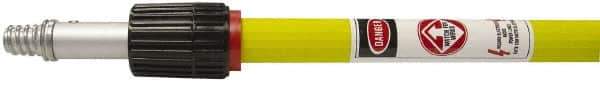 Weiler - 72 to 144" Long x 7/8" Diam Metal Handle for Vehicle Wash Brushes, Wall Brushes & Window Brushes - Yellow, Telescoping - Eagle Tool & Supply