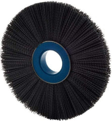 Weiler - 10" OD, 2" Arbor Hole, Crimped Nylon Wheel Brush - 1" Face Width, 3" Trim Length, 0.04" Filament Diam, 3,600 RPM - Eagle Tool & Supply