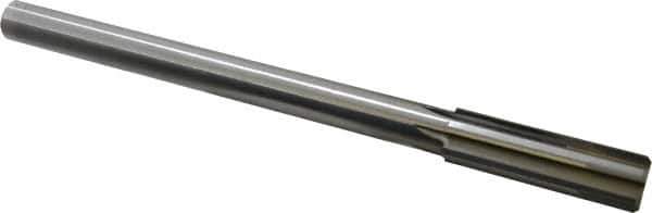 Made in USA - 0.764" Carbide-Tipped 6 Flute Chucking Reamer - Straight Flute, 5/8" Straight Shank, 2-1/2" Flute Length, 9-1/2" OAL - Eagle Tool & Supply