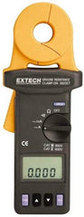 Extech - 1/4 to 1,500 k Ohm, Earth Ground Resistance Tester - 0.001 to 0.002 Resolution - Eagle Tool & Supply