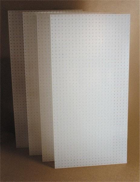 Triton - 48" Wide x 24" High Storage Peg Board - 4 Panels, Polypropylene, White - Eagle Tool & Supply