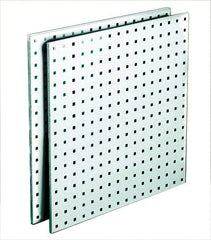 Triton - 24" Wide x 24" High Storage Peg Board - 2 Panels, Steel, White - Eagle Tool & Supply