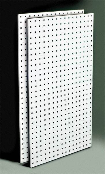 Triton - 24" Wide x 42-1/2" High Storage Peg Board - 2 Panels, Steel, White - Eagle Tool & Supply
