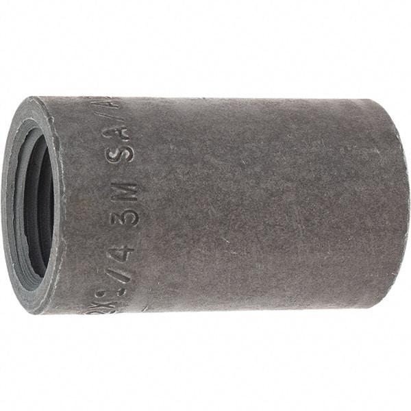 Made in USA - Size 1/2 x 1/4", Class 3,000, Forged Carbon Steel Black Pipe Reducing Coupling - 3,000 psi, Threaded End Connection - Eagle Tool & Supply