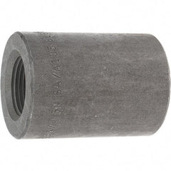 Made in USA - Size 1 x 3/4", Class 3,000, Forged Carbon Steel Black Pipe Reducing Coupling - 3,000 psi, Threaded End Connection - Eagle Tool & Supply
