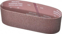 Norton - 4" Wide x 36" OAL, 36 Grit, Aluminum Oxide Abrasive Belt - Aluminum Oxide, Very Coarse, Coated, X Weighted Cloth Backing, Series R228 - Eagle Tool & Supply