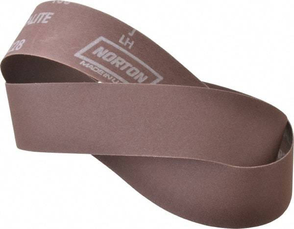 Norton - 2" Wide x 48" OAL, 150 Grit, Aluminum Oxide Abrasive Belt - Aluminum Oxide, Very Fine, Coated, Series R228 - Eagle Tool & Supply